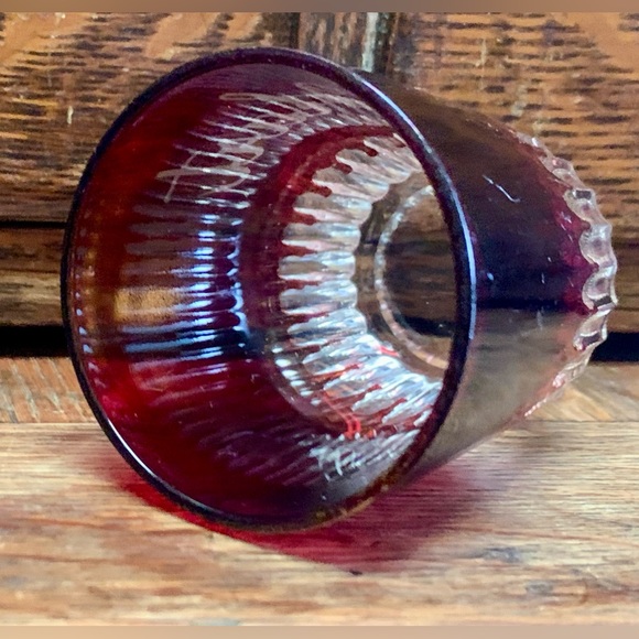 Early 20th Centuty HART Ruby Flash Crystal Antique Shot Glass - Picture 12 of 16